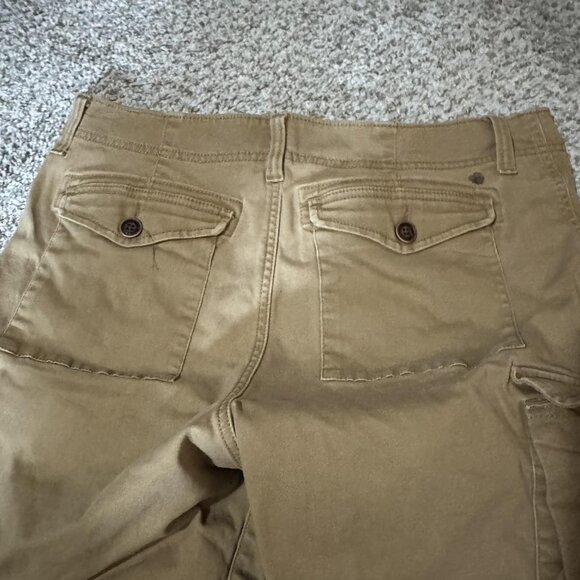 Lucky Brand Shorts Mens 32 Khaki Cargo Flat Front Utility Pockets Casual Chino - Picture 6 of 11